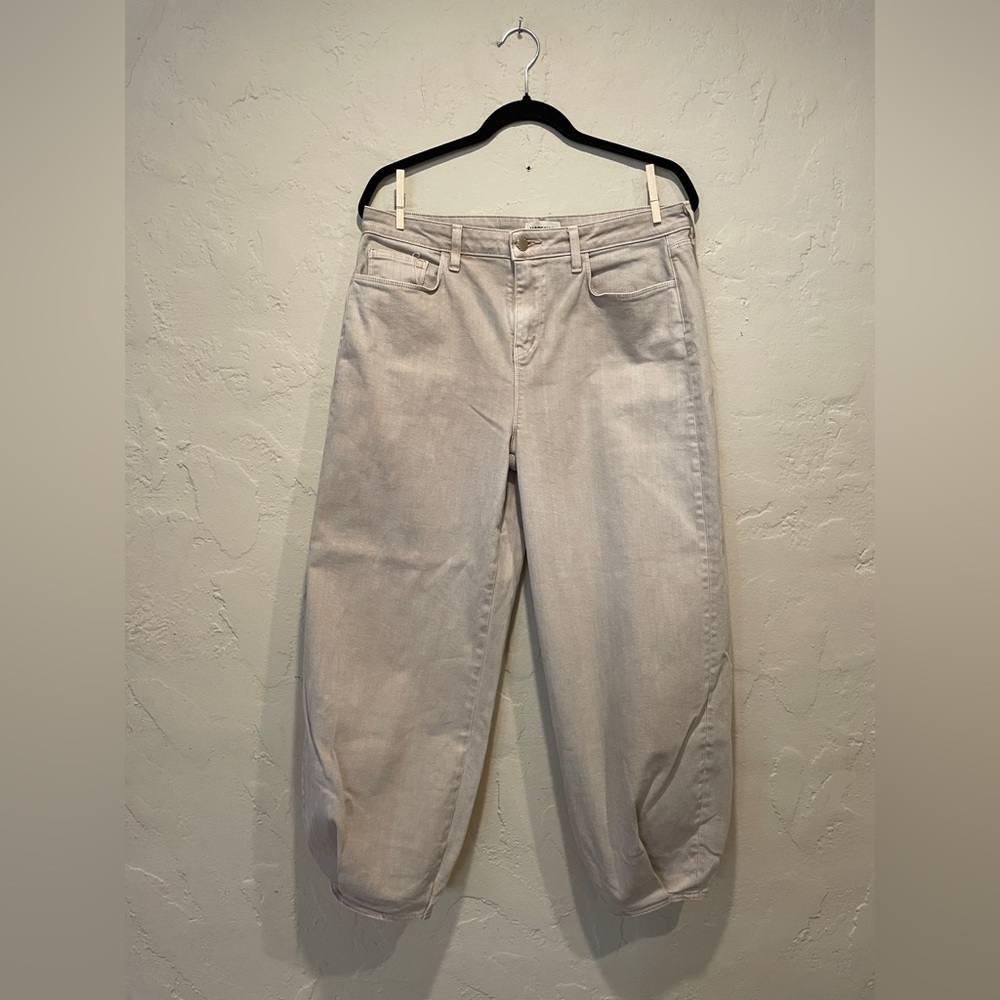 L'AGENCE Women's Cropped Jeans in Light Beige